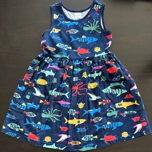 Colorful Ocean-Themed Kids Dress Hanna Andersson size 8